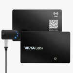 VilyaLabs SmartCard Thin Wallet Tracker Card, Rechargeable & Reusable, Works with Apple Find My App, Item Finder for Luggage Tag, Purse, Phone