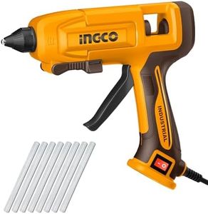 INGCO 45W Corded Portable Hot Melt Glue Gun, 20-30g/ min, Electric Glue Gun with 8Pcs Glue Sticks