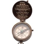 SFdizayn Personalized Compass Gift for Son, Custom Handmade Working Brass Compass, Engraved Compass Graduation Gift