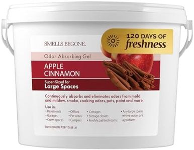 SMELLS BEGONE 1-Gallon Odor Absorber Gel - Air Freshener & Odor Eliminator for Homes, Garages & Commercial Buildings - Industrial Size - Apple Cinnamon Scent