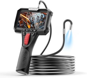 GuliTech Y400 Endoscope Camera with Light, Borescope Inspection Camera 4.3 Inch LCD Screen with 6 LED Lights, IP67 Endoscope with 3.28 ft Semi-Rigid Snake Camera