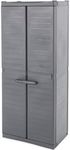 Gracious Living 3-Shelf Cabinet, MaxIt Base Cabinet Storage for Garage and More, Grey, Large