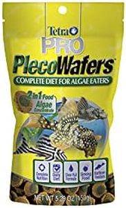 Tetra PRO PlecoWafers 5.29 Ounces, Nutritionally Balanced Vegetarian Fish Food for Bottom Feeders, Concentrated Algae Center