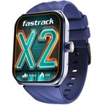 Fastrack New Limitless X2 Smartwatch|1.91" UltraVU with Rotating Crown|60 Hz Refresh Rate|Advanced Chipset|SingleSync BT Calling|NitroFast Charge|100+ Sports Mode & faces|Upto 5 Day Battery|IP68, Blue