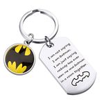 WSNANG Bat Movie Inspired Gifts Dark Knight Bat Keychain Bat Fans Fandom Jewelry