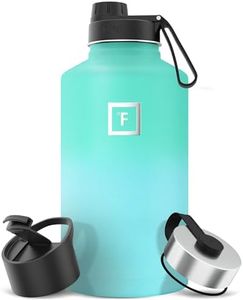 IRON °FLASK Sports Water Bottle - 64 Oz, 3 Lids (Spout Lid), Vacuum Insulated Stainless Steel, Modern Double Walled, Simple Thermo Mug, Hydro Metal Canteen