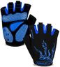MOREOK Cycling Gloves Bike Gloves for Men/Women-[5MM Gel Pad] Half Finger Bicycle Biking Gloves for Cycling/Weight Lifting/Gym/Motorcycle/Rowing/Outdoor Sports-050-BLUE-L