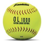 Franklin Sports Official Size Softballs - 12" Softballs - Fastpitch Practice Softballs - Great for Practice + Training - Official Size + Weight - 1 Pack