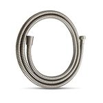 OFFO Shower Hose, Brushed Nickel Kink Free Stainless Steel Shower Hose Attachment Electroplating Handheld Shower Head Hose Flex Hoses Extension with Brass Insert & Nut for Pet Bathing Cleaning 2.0m