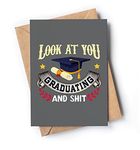 Original and funny graduation card with envelope for him or her | Unique congratulatory present for a graduate | Perfect card for College or High School graduation party