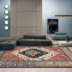 FORUBAR Boho Area Rug, Washable Persian Rug, Non-Slip Vintage Carpet for Living Room/Bedroom, Indoor Floor Mat Modern Soft Abstract Rugs (Style 06, 200 * 300 cm)