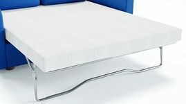 Save On Goods UK Replacement Sofa Bed Mattress,Foam,2 Fold Metal Action Bed Settee Folding Sofabed Mattress,Zip Cover (115cm X 180cm)