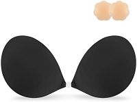 Niidor Adhesive Bra Strapless Bra Sticky Bras Pure Black