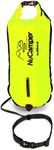 NuCamper Dry Bag 28L Inflatable Swim Buoy Waterproof Floating Drybag for Safe Swimming, Snorkeling, Kayaking, Water Diving, Boating Training (Yellow)