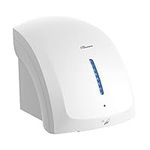 PLUSSEN Hand Dryer Commercial Hand Dryer for Bathroom,Warm n Cold Air Switch Automatic Electric Hand Dryers,220V-240V,Plug in, White- PN1002