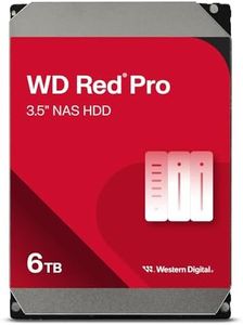 Western Digital 6TB WD Red Pro NAS Internal Hard Drive HDD - 7200 RPM, SATA 6 Gb/s, CMR, 256 MB Cache, 3.5" - WD6005FFBX