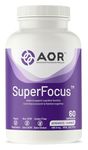 AOR SuperFocus Brain Support Supplement, 60 Caps - Enhances Cognitive Performance & Memory, Features Ginseng, Rhodiola Rosea, Bacopa, Methyl B12,