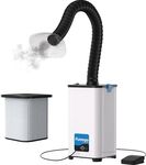FUMEGO Solder Fume Extractor, 130W Power & 153 CFM(260m³/h), Fume Extractor with Pedal Switch and 3-in-1 Filter, Low-Noise Fume Extractor for Laser Cutter, Soldering, Nail Salon, XF250III