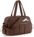 BAGSMART Gym Bag for Women, Duffle Bag for Travel with Wet Pocket, Lightweight Carry on Weekender Duffel, Water Resistant, Chocolate