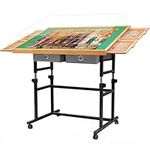 2000 Pieces Puzzle Table with Wheels, with Drawers and Cover, 40.16"x28.5" Adjustable Height & 45° Tilting, Puzzle Board for Adults