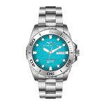 Nation of Souls Silver and Turquoise Ocean Explorer RRP £299.00 Men's Automatic Analogue Diving Watch 43mm Stainless Steel Case 22mm Lug 316L 200m Water Resistant British Designed Dive Watches