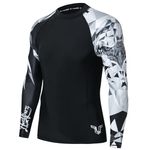 HUGE SPORTS Wildling Series UV Protection Quick Dry Compression Rash Guard (Eagle,S)