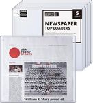 LEEFLIT Newspaper Toploader Holder - 7mm Thick Hard Plastic Top Loaders, 13 x 11, 5 Count