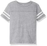 Clementine Kids Toddler Football Fine Jersey T-Shirt, VN Heather/BLD White, 2T