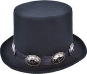 Bristol Novelty Adult Men's 1980's Top Fancy Dress Party Slash Rocker Style Hat with Buckles