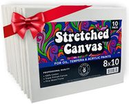 10 Pack Stretched Canvases for Painting 8x10 Blank Paint Canvases for Painting Supplies Painting Canvas Acrylic Paint, Oil Art Small Canvases for Painting Rectangle Art Canvases for Painting Bulk