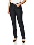 NYDJ Women's Marilyn Straight Leg Denim Jeans, Dark enzymes Contrast Stitching, 6