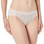 DKNY Women's Superior Lace Bikini Panty Style Underwear, White, M