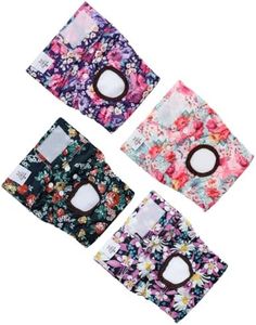 CuteBone Washable Female Dog Diapers 4 Pack Reusable Doggie Heat Diapers for Period FMG03XL