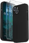 SURPHY Silicone Case Compatible with iPhone 14 Case 6.1 inch (2022), with Camera Protection Liquid Silicone Soft Gel Rubber Phone Case Cover with Microfiber Lining (Black)