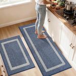 COSY HOMEER Kitchen Rugs Sets of 2 Non-Slip Washable,24"x35"+24"x60"