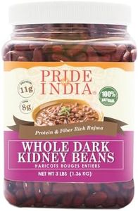 Pride Of India Indian Whole Dark Kidney Beans Protein & Fiber Rich Rajma, 3 Pound Jar