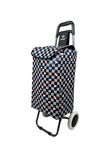 EverBest Foldable Shopping Trolley Bag (Black Chess, Eva Wheel)