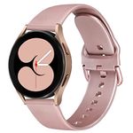 Tobfit Watch Strap Compatible with Samsung Galaxy Watch 6/6 Classic/Watch 4/4 Classic/Watch 5/5 Pro (Watch Not Included), for 20mm Replacement Wristband, Smartwatch Band for Men & Women (Rose Gold)