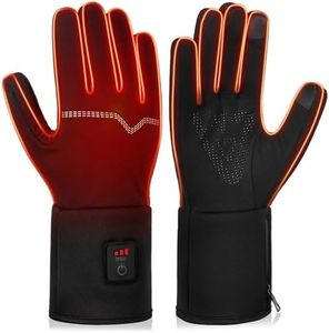 V.Step Touchscreen Heated Gloves Liners, Winter Heated Gloves, Electric Heating Gloves with 3 Levels Heating Mode and Rechargeable Battery for Skiing, Fishing, Cycling, Hunting, Size XL