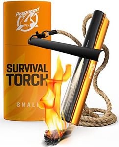 Fire Starter Survival Tool - All-in-One Flint and Steel Fire Starter Kit - Ferro Rod Fire Starter with 36" Waterproof Tinder Wick Rope and Steel Fire Striker - Patented Firestarter | Prepared4X