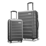 Samsonite Omni 2 Hardside Expandable Luggage with Spinner Wheels, Solid Charcoal, 2-Piece Set (Carry-on/Medium), Omni 2 Hardside Expandable Luggage with Spinner Wheels