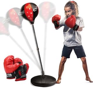 Punching Bag for Kids, Boxing Bag with Boxing Gloves, Sport Equipment for 3-8 Years Old Kids