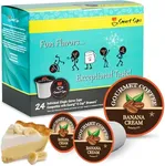 Smart Sips Coffee, Banana Cream Coffee, Medium Roast, Gourmet Flavored Coffee Single Serve Pods for Keurig K-Cup Brewers, 24 Count