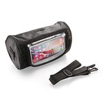 Twilight Garage Outdoor Waterproof Portable Handlebar Bicycle Bag Bike, Front Handlebar Bag with Removable Shoulder Strap and Transparent Touchscreen 5.5 inch Phone Storage Bag PVC Pouch for Cycling - Black