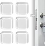 Square Self Adhesive Door Bumper, 6 Pcs 4 * 4cm Silicone Door Wall Protector for Door Knob,Cabinet, Headboard (Transparent)