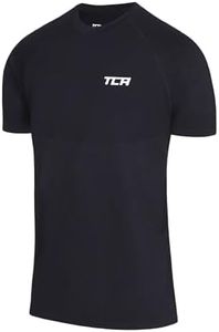 TCA Men's SuperKnit Engineered Gym/Running Tee - Black Carbon, S