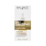 Balance Active Formula Gold + Vegan Collagen Firming Serum - Luxurious Glow with Gold, Youthful Skin Tightening, Lightweight & Non-Greasy, Proven Results - 30ml