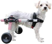 Walkin' Wheels Small Dog Wheelchair, Lightweight Dog Wheelchair for Back Legs, 11-14 lbs, for 3-6 inches Leg Height - Pink