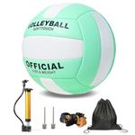 PureBliss Volleyball,Women Volleyball for Outdoor or Beach Play, Soft Volleyball Ball for man Youth Juniors and Teens Practice Volleyballs with Pump Needles for Backyard Official Size, Indoor-Green