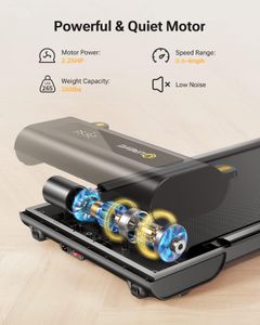 UREVO Under Desk Treadmill – 2.25HP Compact Walking Pad